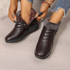 Women's Winter 2026 New Arrival: Comfortable, Stylish Platform Boots with Fleece Lining