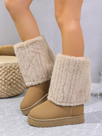 2026 Winter Women's Non-Slip, Thickened, Warm Flat Boots