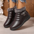Women's Winter 2026 New Arrival: Comfortable, Stylish Platform Boots with Fleece Lining